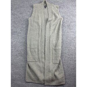 Echo New York Cardigan‎ Sweater Women's S/M Gray Wool Blend Pockets Long Duster